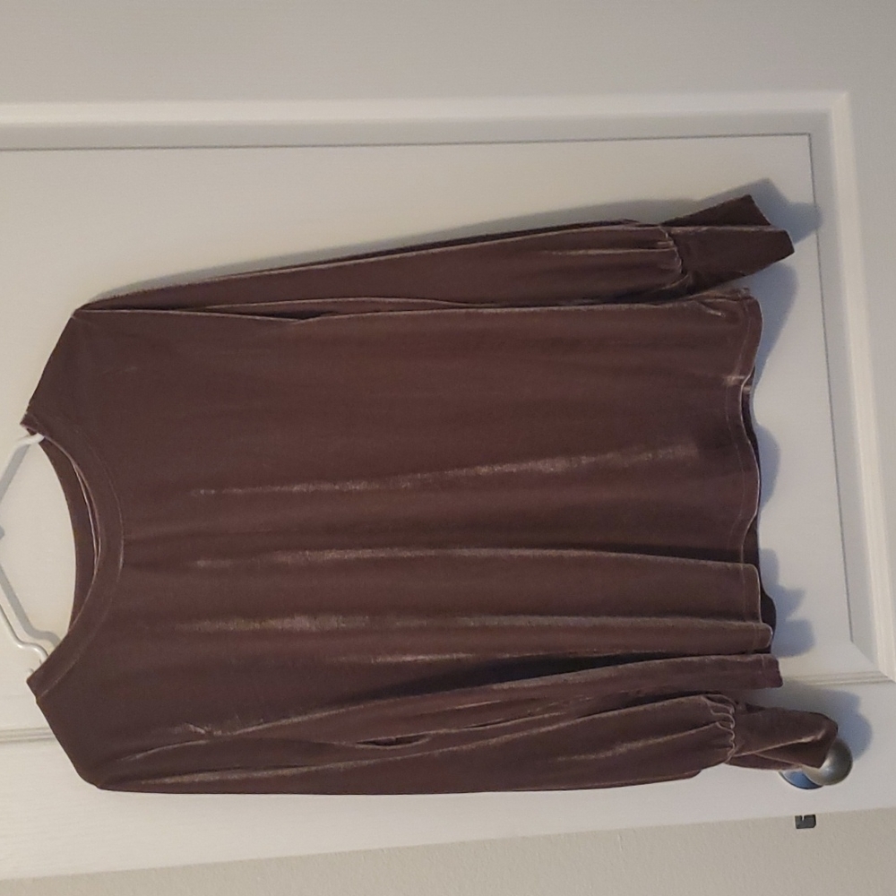 Women's Balloon Long Sleeve Velvet Plush Top Size XL super soft 🍁